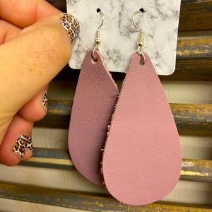 Handmade leather earrings